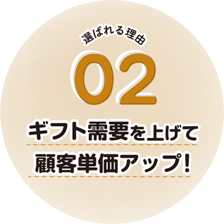 ギフト需要を上げて顧客単価アップ！